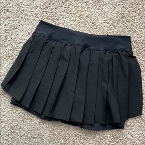 Black Pleated Mini Skirt